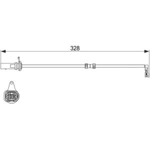 Bosch 1 987 473 623 - Remslijtage sensor Bosch 1 987 473 623 - Remslijtage sensor