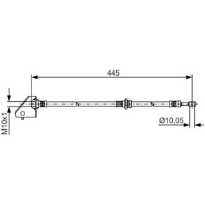 Bosch remslang - 430mm, Diameter 10,2mm, M10x1 draad Bosch remslang - 430mm, Diameter 10,2mm, M10x1 draad
