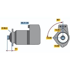 Bosch 0 986 011 480 Startmotor - 11 Tanden, 24V, 375mm Bosch 0 986 011 480 Startmotor - 11 Tanden, 24V, 375mm