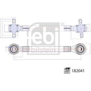FEBI BILSTEIN 182041 Slaaparm - DAF Voertuig FEBI BILSTEIN 182041 Slaaparm - DAF Voertuig