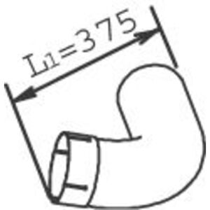 DINEX 47193 Uitlaatpijp - Euro 3 & 4 - Midden - 375mm DINEX 47193 Uitlaatpijp - Euro 3 & 4 - Midden - 375mm