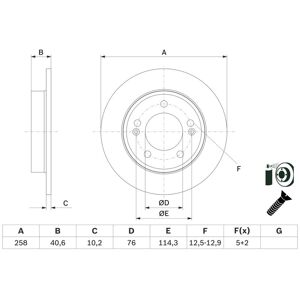 Bosch Geventileerde remschijf - Remschijf Bosch Geventileerde remschijf - Remschijf