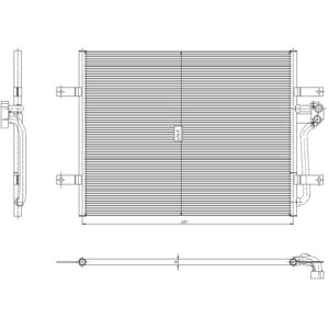 NRF Airco Condenser - 350444 met droger & dichtring NRF Airco Condenser - 350444 met droger & dichtring