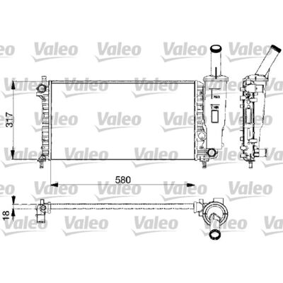 Radiator, motorkoeling VALEO 732578 Radiator, motorkoeling VALEO 732578