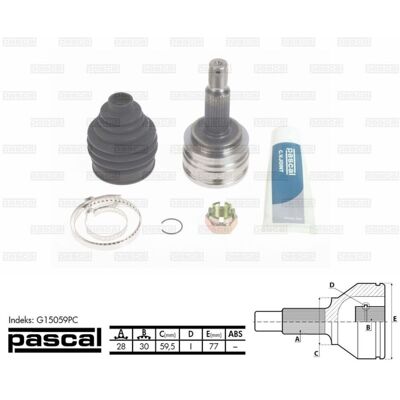 PASCAL G15059PC Wielzijde Koppeling Set PASCAL G15059PC Wielzijde Koppeling Set