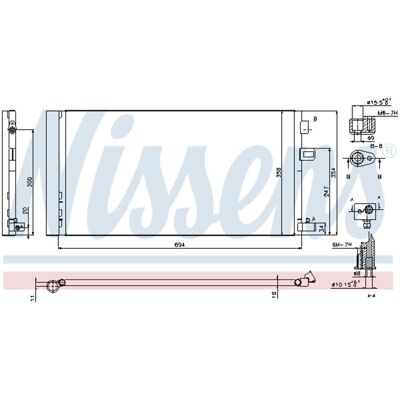 Condensator, airconditioning NISSENS 940381 Condensator, airconditioning NISSENS 940381