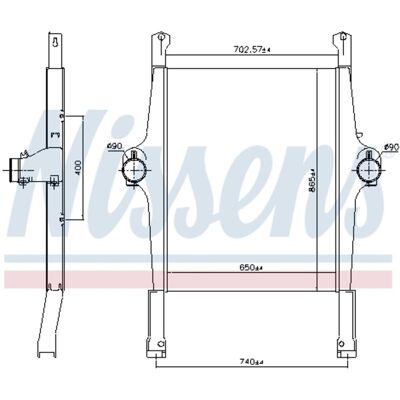 Intercooler NISSENS 97022 - Lucht-lucht en lucht-water uitwisseling - Zonder EGR-ventiel - IVECO Intercooler NISSENS 97022 - Lucht-lucht en lucht-water uitwisseling - Zonder EGR-ventiel - IVECO