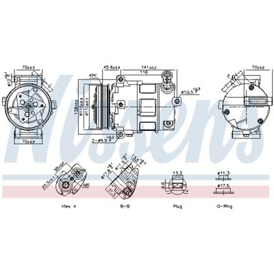 NISSENS 891152 Airconditioning Compressor - Auto-onderdeel NISSENS 891152 Airconditioning Compressor - Auto-onderdeel