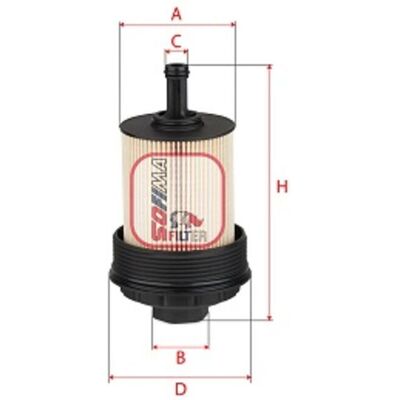 SOFIMA S 5285 PE oliefilter - Filtratiehouder SOFIMA S 5285 PE oliefilter - Filtratiehouder