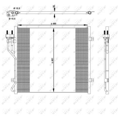 NRF 350129 - Airco Condensor Jeep Cherokee III NRF 350129 - Airco Condensor Jeep Cherokee III