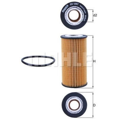 KNECHT OLIEFILTER OX 1267D - Oliefilter KNECHT OLIEFILTER OX 1267D - Oliefilter