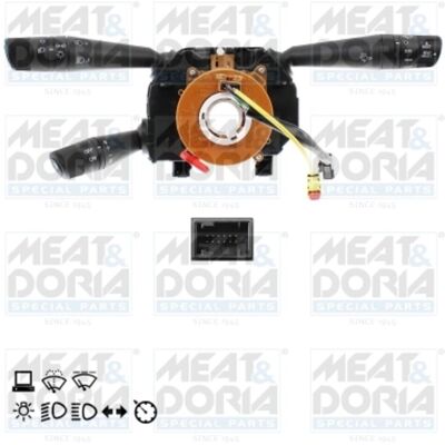 Meat & Doria 231810 - Stuurkolomschakelaar voor Fiat Doblo II Van / Break Meat & Doria 231810 - Stuurkolomschakelaar voor Fiat Doblo II Van / Break