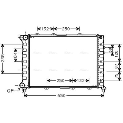 PRASCO ALA2038 Aluminium Koelradiator - Motor Koeling PRASCO ALA2038 Aluminium Koelradiator - Motor Koeling