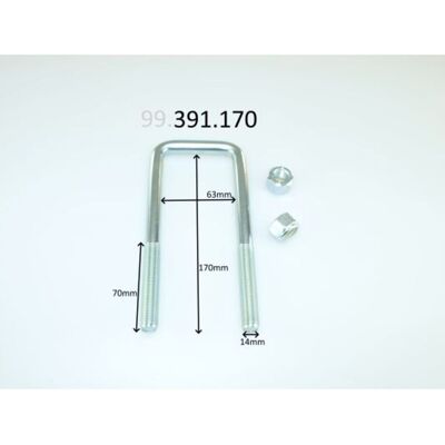 LS GERMANY U-bolt met veerklem - 391170-LS LS GERMANY U-bolt met veerklem - 391170-LS