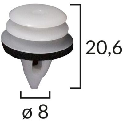 ROMIX C60632 - Wielkastafwerking Clips - 10 Stuks ROMIX C60632 - Wielkastafwerking Clips - 10 Stuks
