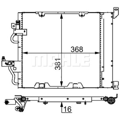 BEHR MAHLE AC 376 000S Condensor - Airco BEHR MAHLE AC 376 000S Condensor - Airco