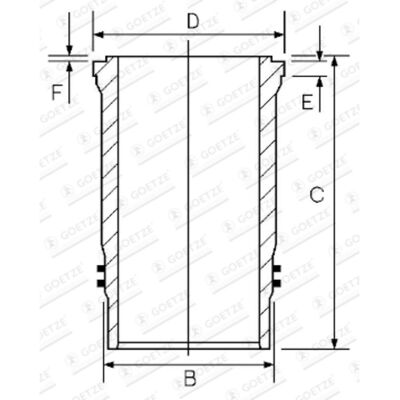 GOETZE 15-451070-10 Natte cilinderbus - Cilinder GOETZE 15-451070-10 Natte cilinderbus - Cilinder