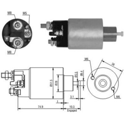 Startmotor Magnetisch Schakelaar MEAT & DORIA - voor Renault Master & Opel Movano Startmotor Magnetisch Schakelaar MEAT & DORIA - voor Renault Master & Opel Movano