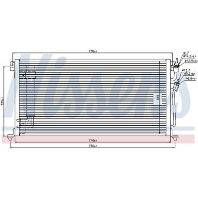 Nissens Airconditioning Condensor Mitsubishi Lancer VII 1.6-2.0 met Trockner Nissens Airconditioning Condensor Mitsubishi Lancer VII 1.6-2.0 met Trockner