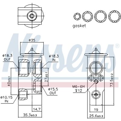 NISSENS 999374 Expansieventiel Airconditioning - Airconditioning NISSENS 999374 Expansieventiel Airconditioning - Airconditioning