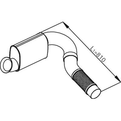 Dinex 54178 Uitlaat - Voorkant Geluiddemper Dinex 54178 Uitlaat - Voorkant Geluiddemper