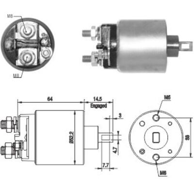 MEAT & DORIA 46274 Startmotor Schakelaar - Starter Motor Switch MEAT & DORIA 46274 Startmotor Schakelaar - Starter Motor Switch