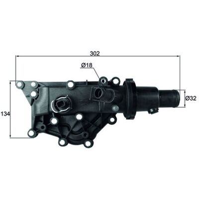 MAHLE Thermostaat 89°C voor Renault Clio, Megane, Scenic - Met Pakking MAHLE Thermostaat 89°C voor Renault Clio, Megane, Scenic - Met Pakking