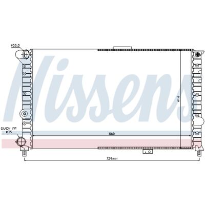 NISSENS Radiateur - 60054 - Aluminium, Kunststof - Koelsysteem NISSENS Radiateur - 60054 - Aluminium, Kunststof - Koelsysteem