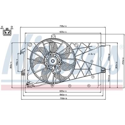 NISSENS 85199 Radiateurventilator - Opel Meriva A NISSENS 85199 Radiateurventilator - Opel Meriva A