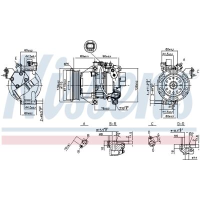 Nissens Airconditioningcompressor - 89554 voor Toyota Yaris 1.0-1.3 2001+ Nissens Airconditioningcompressor - 89554 voor Toyota Yaris 1.0-1.3 2001+
