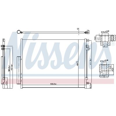 NISSENS 941065 Aluminium Condensor met droger - Airconditioning NISSENS 941065 Aluminium Condensor met droger - Airconditioning