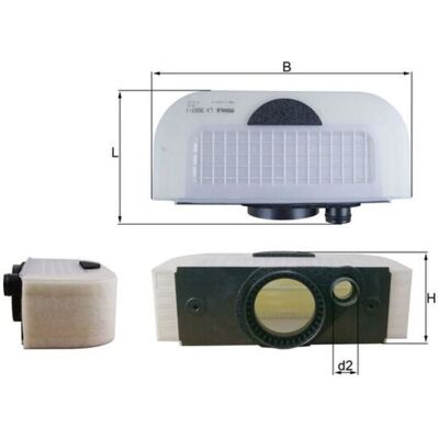 MAHLE ORIGINAL LX 3557/1 Luchtfilter - Bentayga MAHLE ORIGINAL LX 3557/1 Luchtfilter - Bentayga