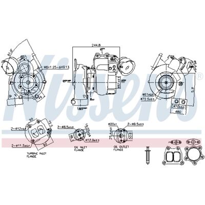 NISSENS 93601 Turbocharger - Gasuitlaat gekoeld NISSENS 93601 Turbocharger - Gasuitlaat gekoeld