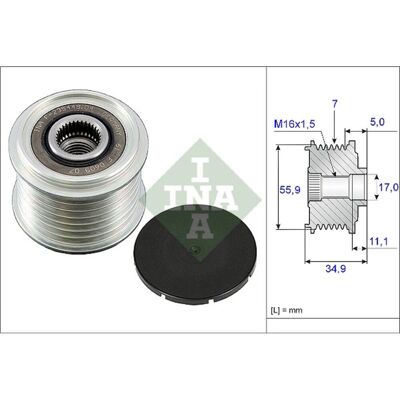 INA 535 0083 10 Alternator Pulley - Alternator Pulley INA 535 0083 10 Alternator Pulley - Alternator Pulley