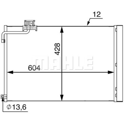 Mahle Condensator AC 51 000S - Airconditioning Mahle Condensator AC 51 000S - Airconditioning
