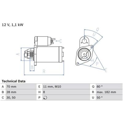 Bosch Model 0 986 025 760 Gereviseerd Starter Bosch Model 0 986 025 760 Gereviseerd Starter