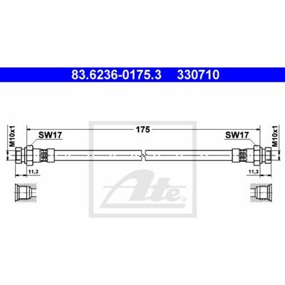 Ate Remslang Achter M10x1 - Remslang Ate Remslang Achter M10x1 - Remslang