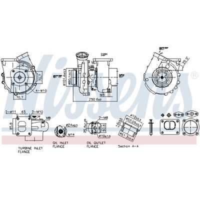 NISSENS 93697 Turbocharger - Oliegekoelde uitlaatgassen - Mercedes-Benz ATEGO NISSENS 93697 Turbocharger - Oliegekoelde uitlaatgassen - Mercedes-Benz ATEGO