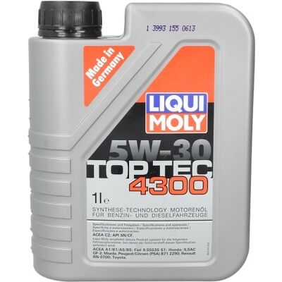 Liqui Moly Top Tec 4300 5W-30 Motorolie - Motorolie Liqui Moly Top Tec 4300 5W-30 Motorolie - Motorolie