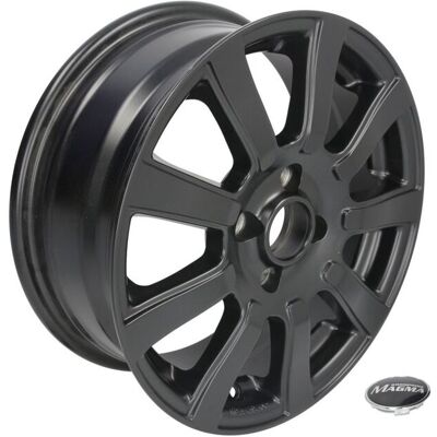 Aluminium velg 15 inch MAGMA Interio 4x100 6J ET38, Kleur Zwart Matt Aluminium velg 15 inch MAGMA Interio 4x100 6J ET38, Kleur Zwart Matt