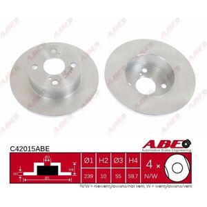 ABE C42015ABE Achter remschijf - Massief, 240mm, 10mm dik ABE C42015ABE Achter remschijf - Massief, 240mm, 10mm dik