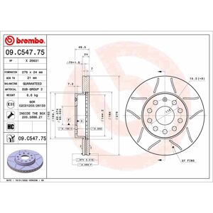 BREMBO Model 09.C547.75 - Remschijf BREMBO Model 09.C547.75 - Remschijf