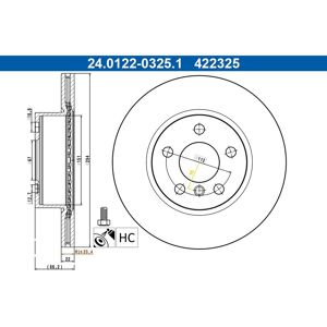 ATE 24.0122-0325.1 - Remschijf ATE 24.0122-0325.1 - Remschijf