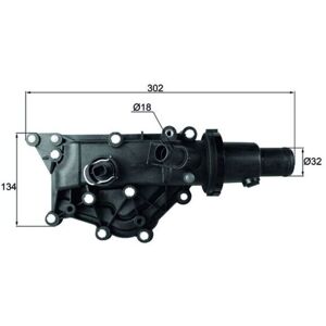 MAHLE Thermostaat 89°C voor Renault Clio, Megane, Scenic - Met Pakking MAHLE Thermostaat 89°C voor Renault Clio, Megane, Scenic - Met Pakking