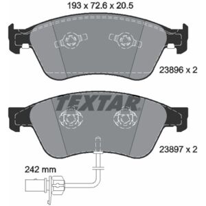 Textar Mercedes-Benz GLK Remblokken - Voor, Slijtage-indicator Textar Mercedes-Benz GLK Remblokken - Voor, Slijtage-indicator