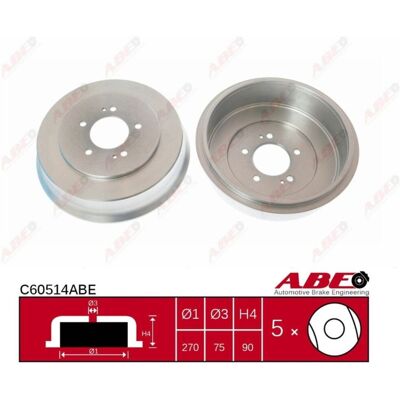 Abe C60514 Remtrommel - Achteras Abe C60514 Remtrommel - Achteras