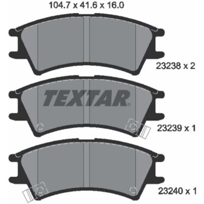 Textar Hyundai Atos Voorremblokken - Remblokken voor Textar Hyundai Atos Voorremblokken - Remblokken voor