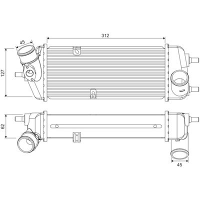 VALEO 818383 Intercooler - Lucht-Lucht, Aluminium, Zonder Sensor VALEO 818383 Intercooler - Lucht-Lucht, Aluminium, Zonder Sensor
