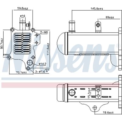 NISSENS 989425 EGR Koeler - Watergekoeld NISSENS 989425 EGR Koeler - Watergekoeld