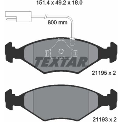 Textar Fiat Duna Fiorino Voorkant Remblokken - Remsysteem Textar Fiat Duna Fiorino Voorkant Remblokken - Remsysteem